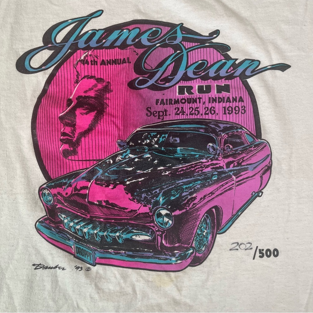Vintage Fruit of the Loom James Dean Run Graphic Tee XL Made in USA - Picture 14 of 16